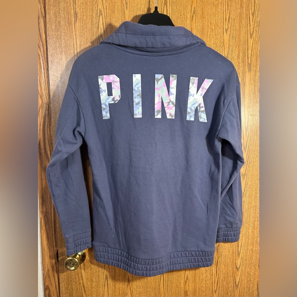 PINK Half Zip Tie Dye Graphic Sweatshirt - Picture 6 of 6